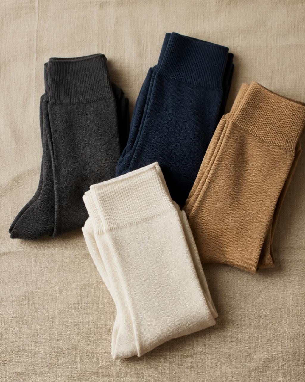 Folded socks in the VASTEC editorial collection